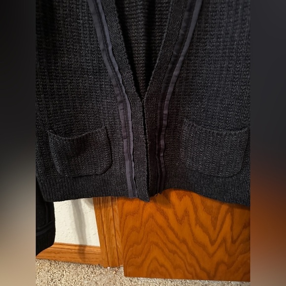 LOFT Dark Grey Sweater Cardigan - NWT - Size 2 - Picture 6 of 10
